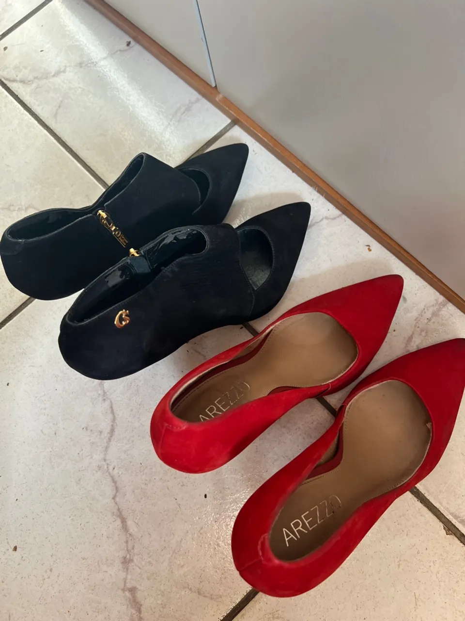 Sapatos Arezzo e Carmen Steffens - Vermelho e Preto