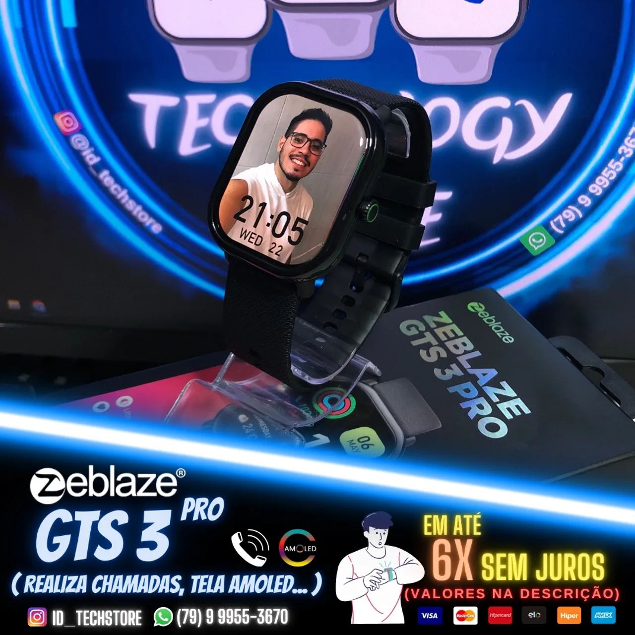 Smartwatch Super Completo. ZEBLAZE GTS 3 PRO.