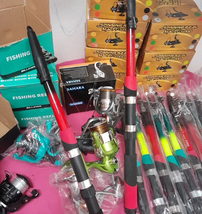 VARA DE PESCAR 2.40M E MOLINETE 160 REAIS AVISTA  - Foto 6