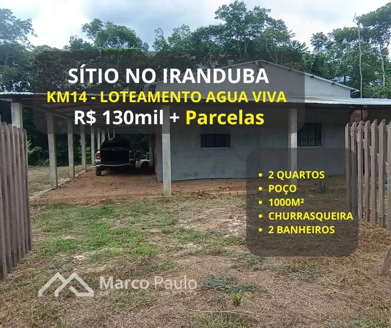 Chácara no Iranduba em fase de acabamento - Loteamento Água Viva - Km14