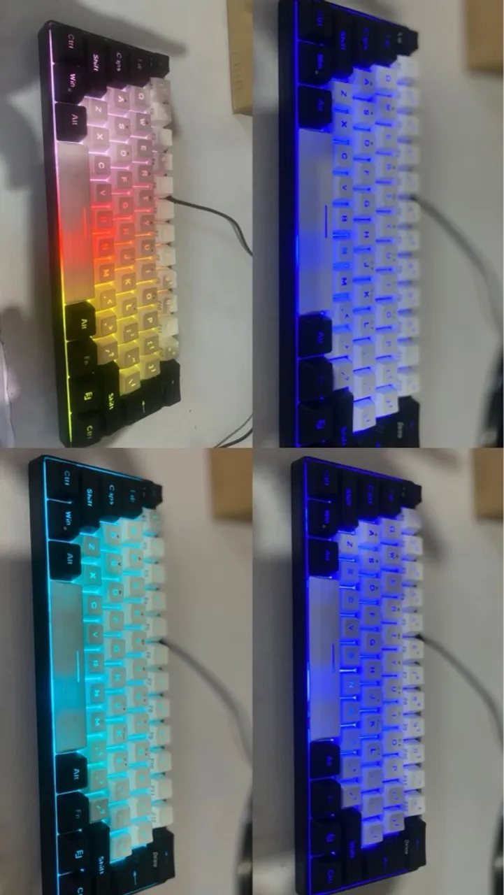 Teclado Mecânico RGB 60% - Diversas Cores