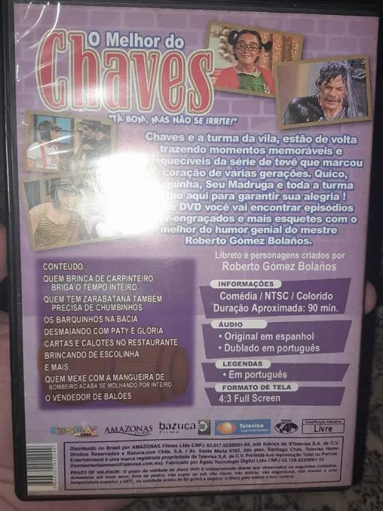 DVd O Melhor do Chaves "Tá bom, mas não se irrite!" - Foto 2