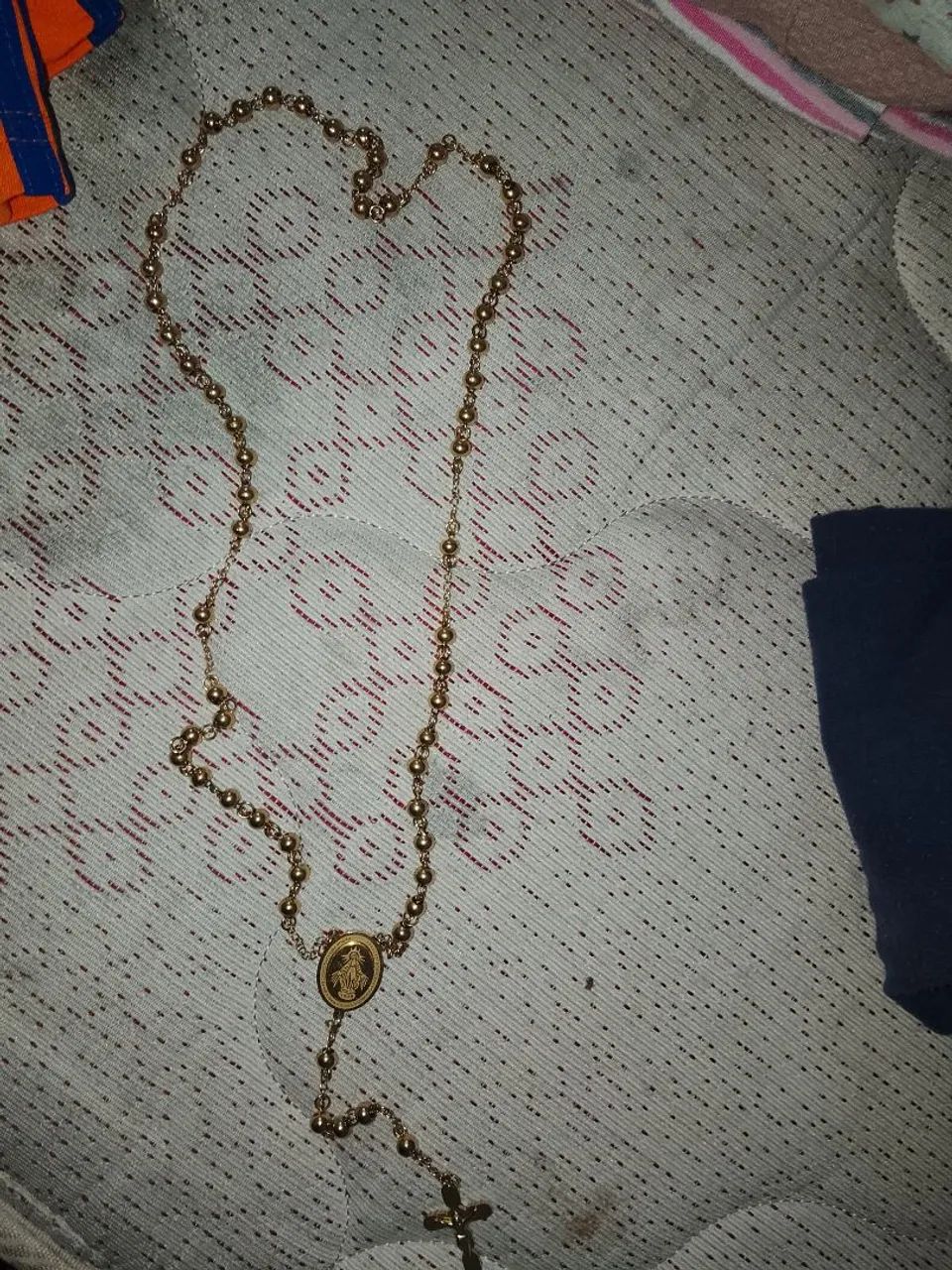 Gold-plated Rosary Necklace