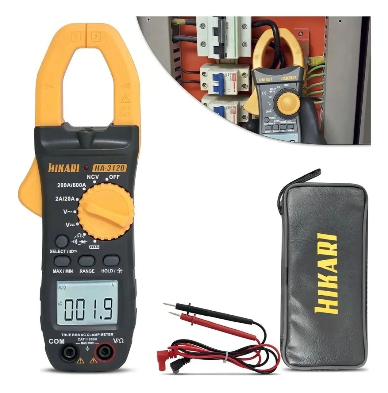 Multímetro Alicate Amperímetro Digital HIKARI HA-3120
