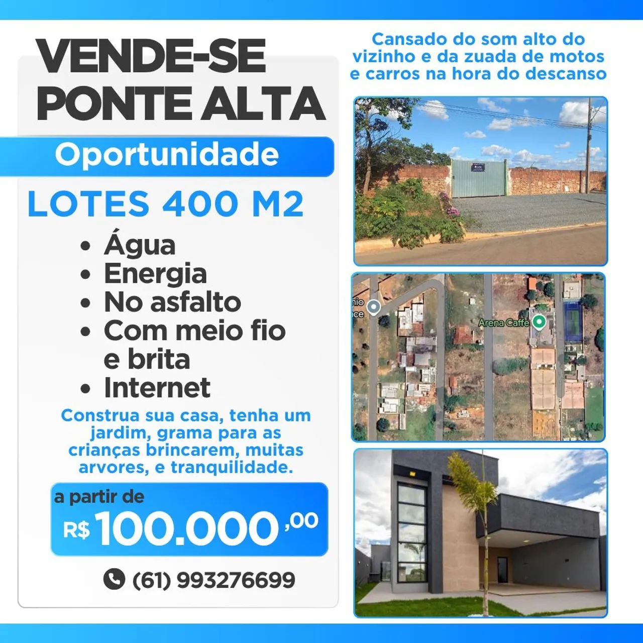Lote Ponte Alta, no asfalto, excelente oportunidade.