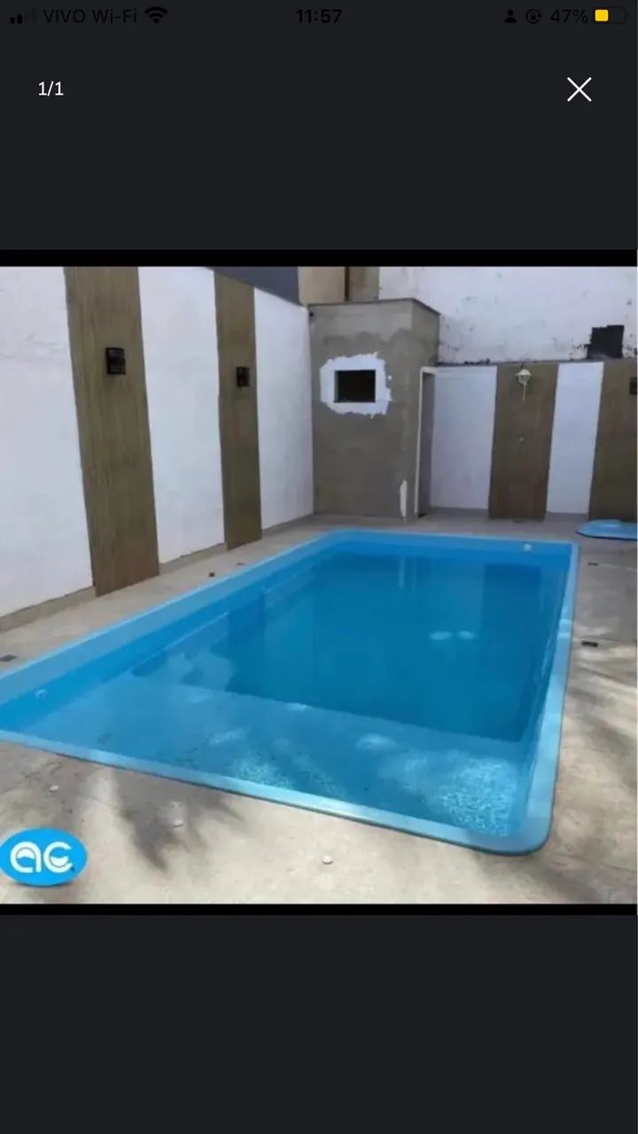 Piscina de fibra COMPLETA 