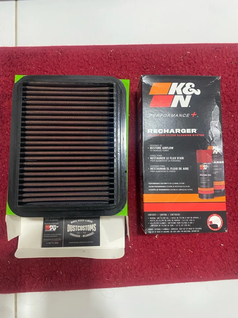 Filtro de Ar K&N Jimny + kit higiene