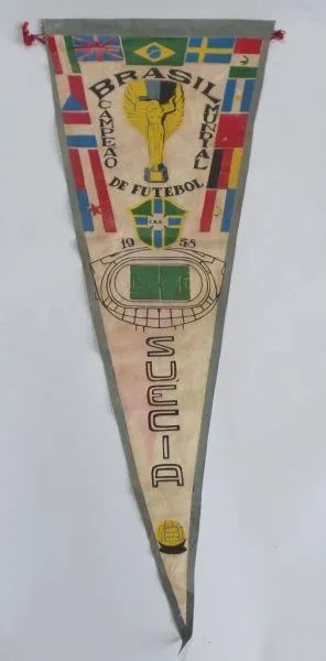 Flâmula / Bandeira 1958 Suécia - Brasil Campeão Mundial<br>