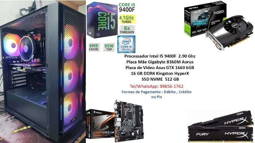 PC Gamer Intel Core I7 /Core I5 / Core I3 / Ryzen 7 / Ryzen 5 / Ryzen 3 - Foto 3