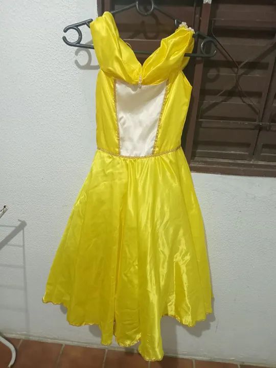 Vestido Infantil Princesa Bela