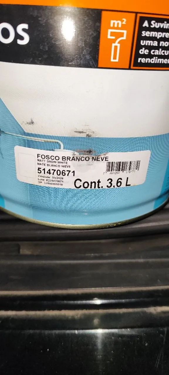 Tinta Acrílica Fosca para Tetos 3,6L Branco Neve - Foto 2