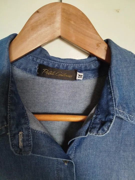 Camisa Jeans infantil Petite Glamour - Foto 2