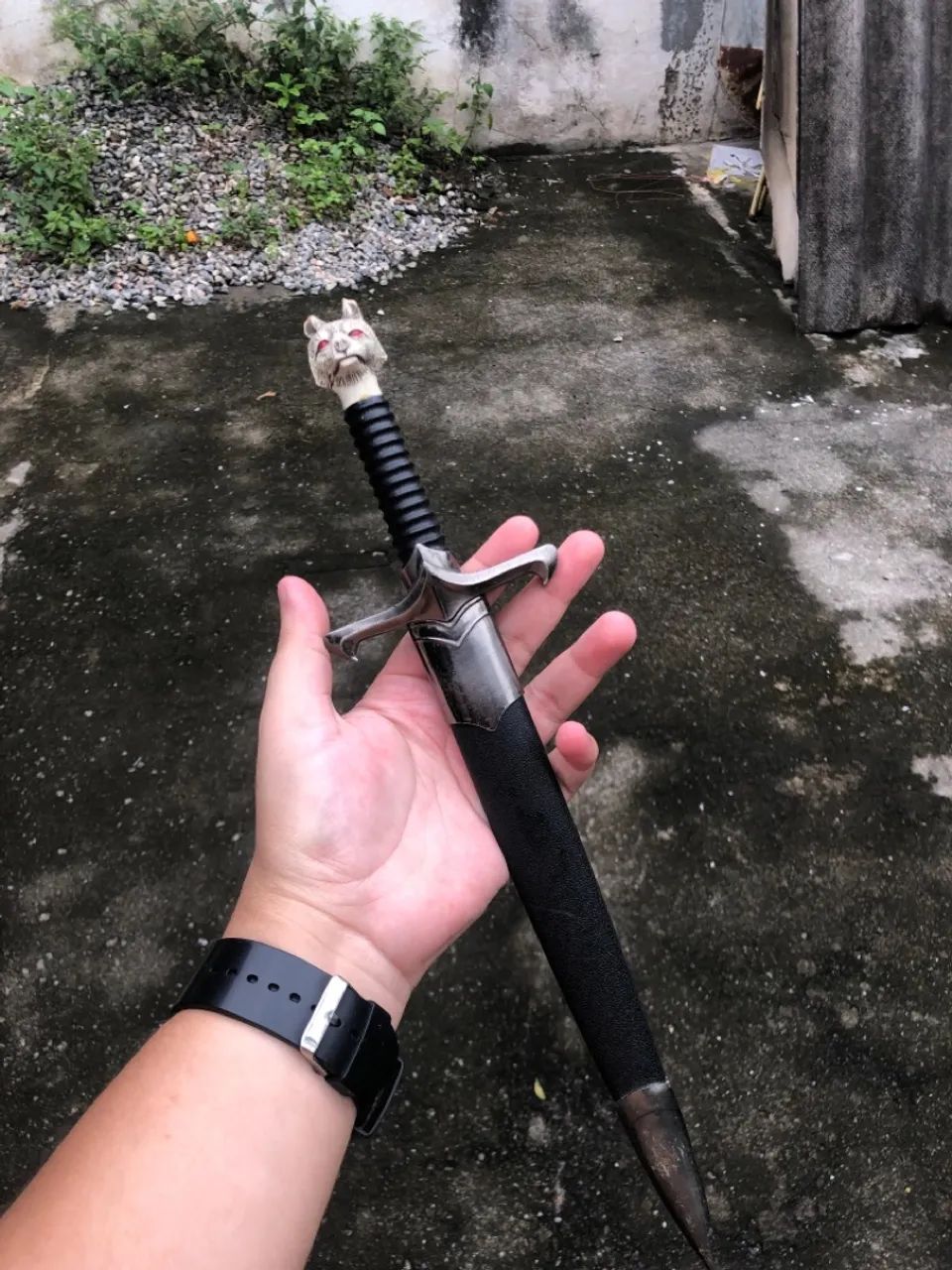 Adaga Medieval com Cabeça de Lobo Game of Thrones 