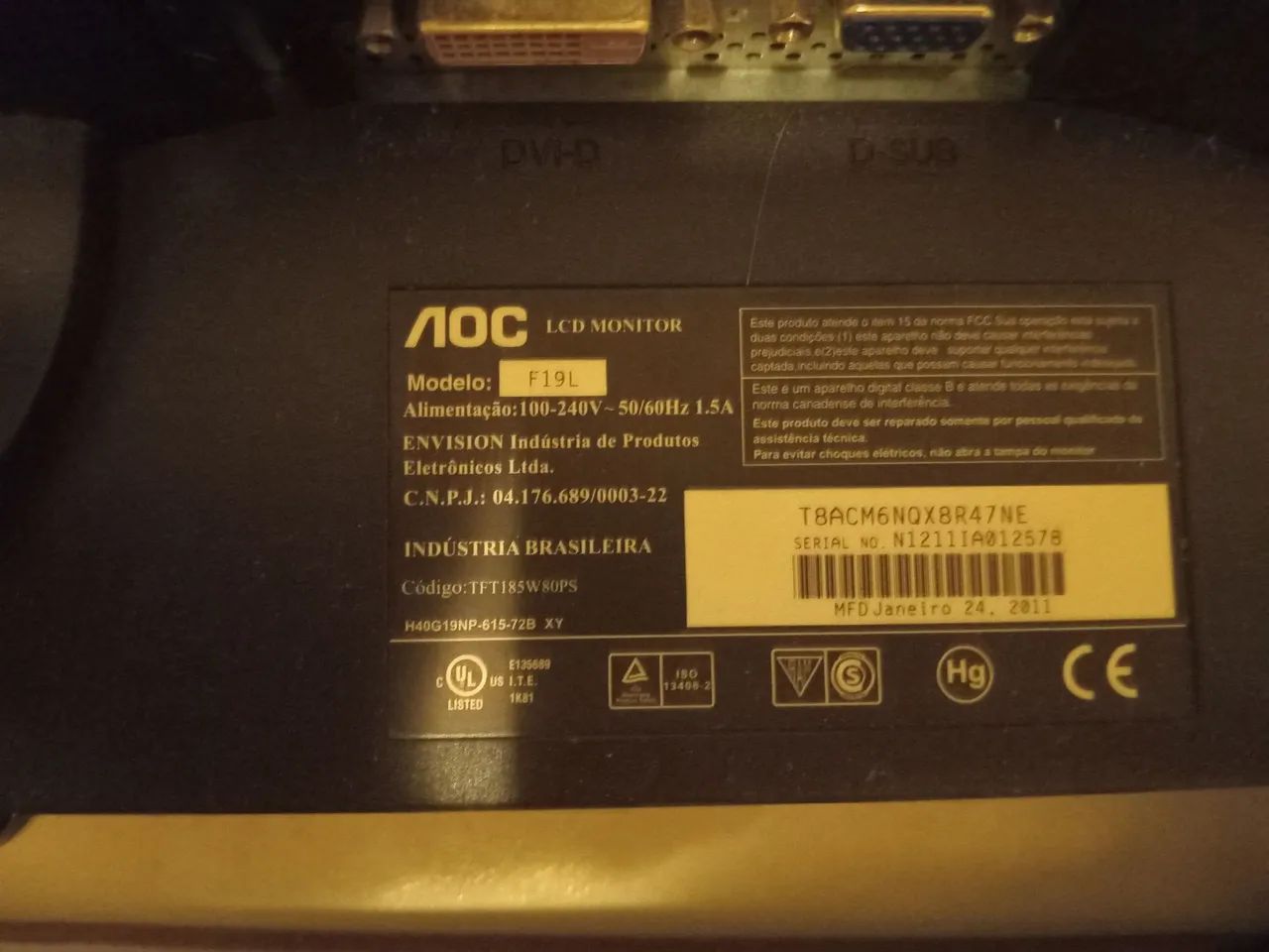 Monitor AOC F19L  - Foto 4