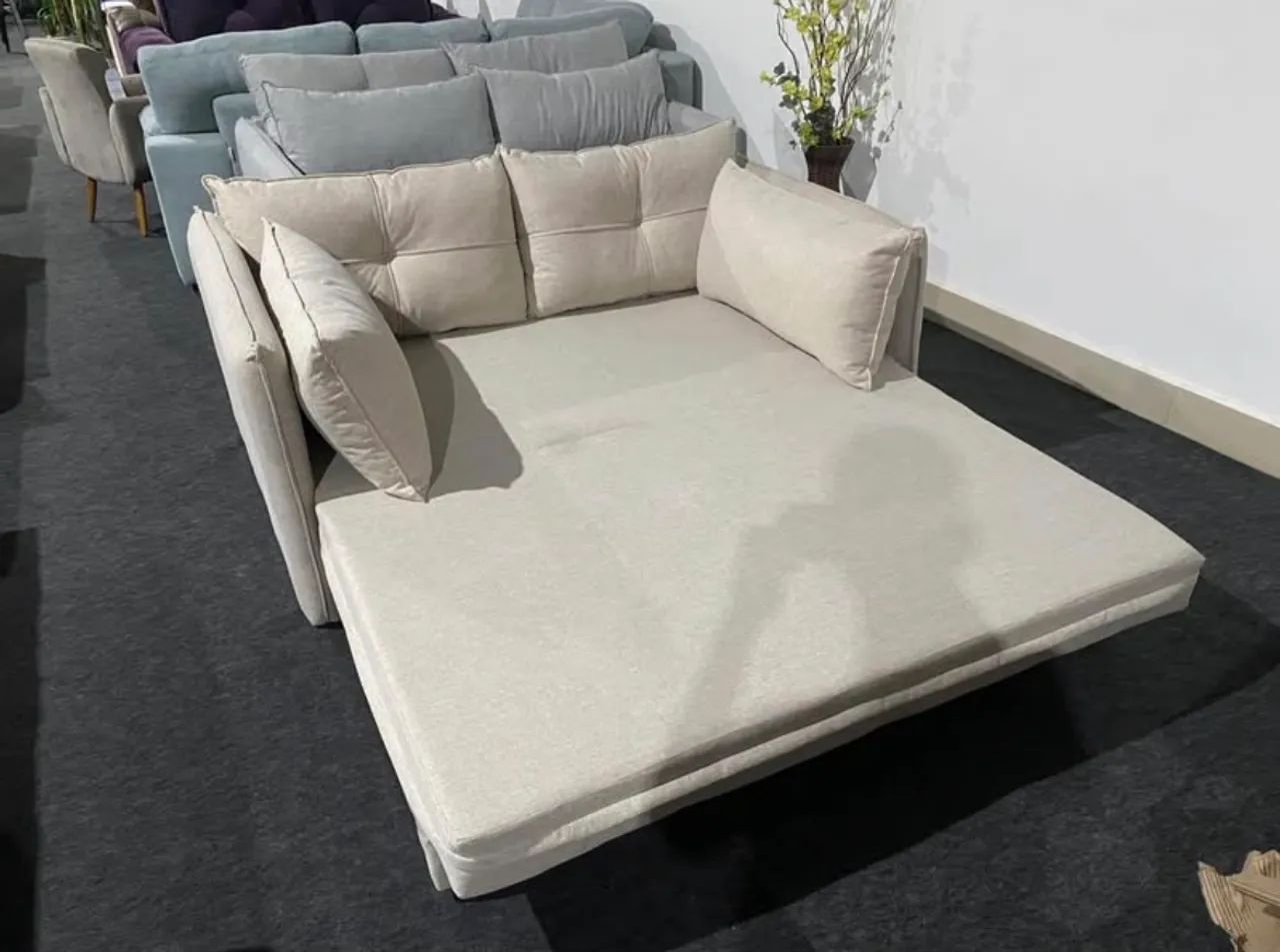 Sofá Cama Casal Bege ( Direto da Fábrica )  - Foto 4