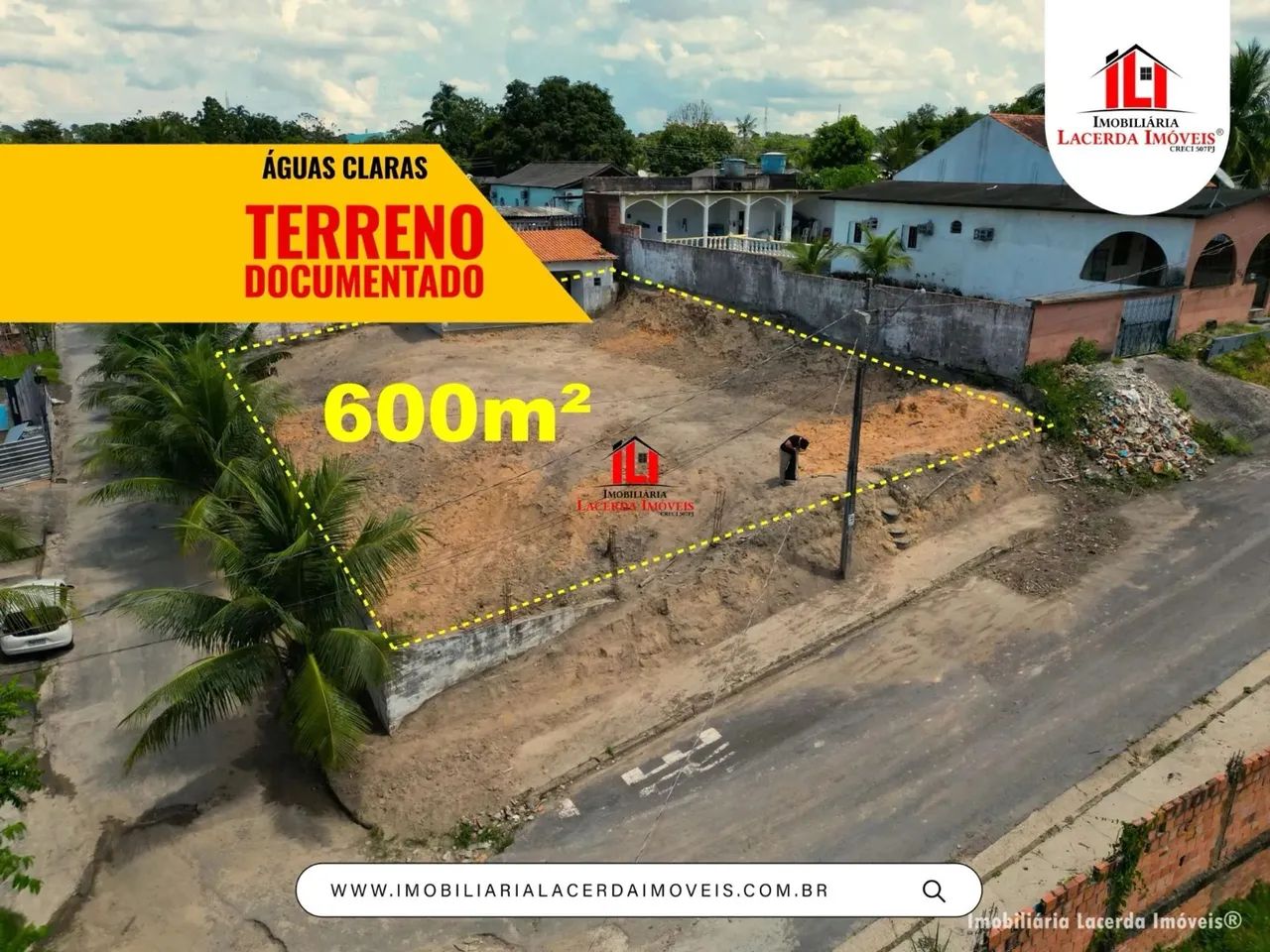 Terreno de Esquina com 20m x 30m = 600m² perto da av. das Torres - Foto 2