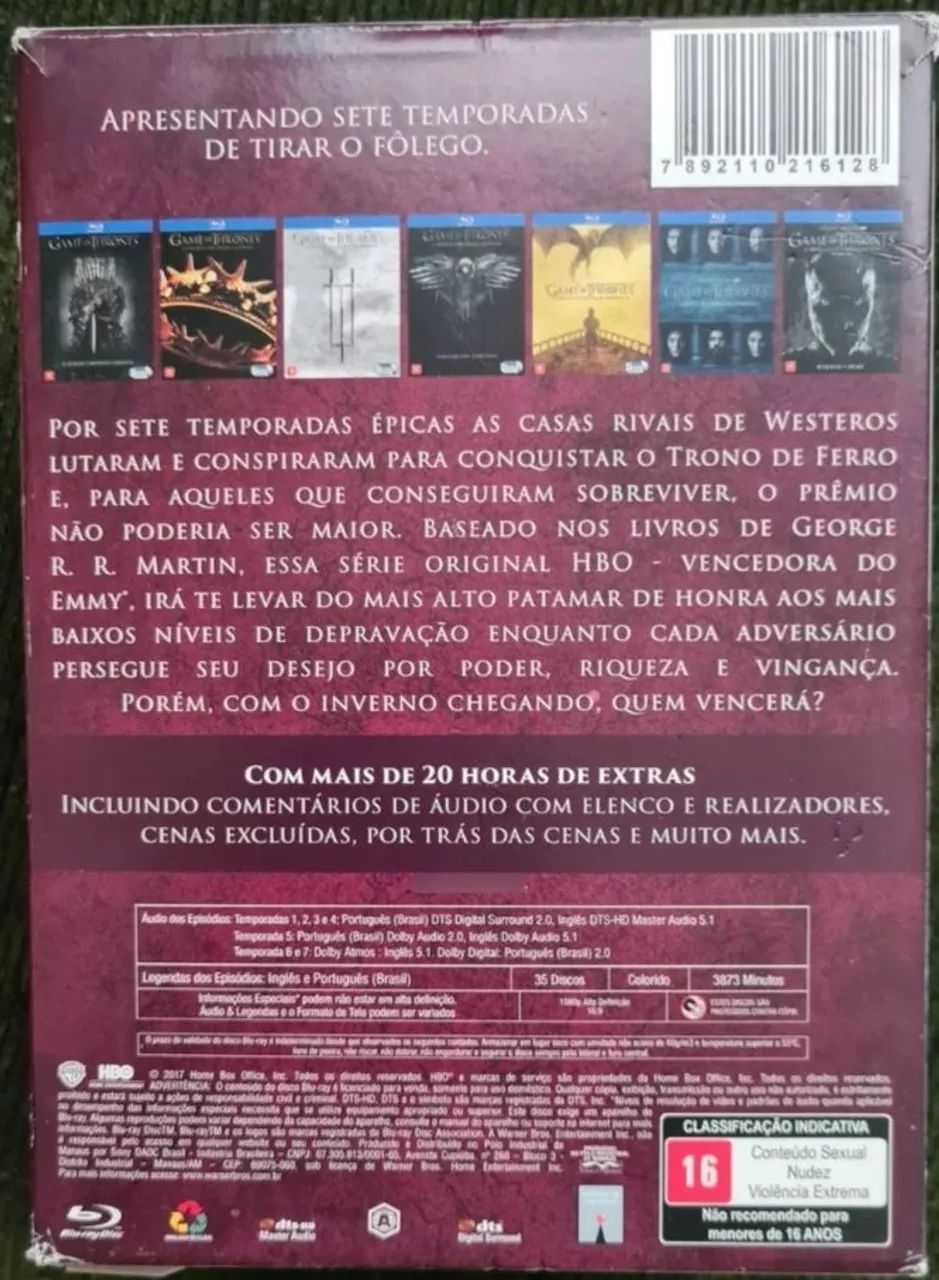 Game of Thrones 1-8 Temporadas (Blu-ray) - Foto 3