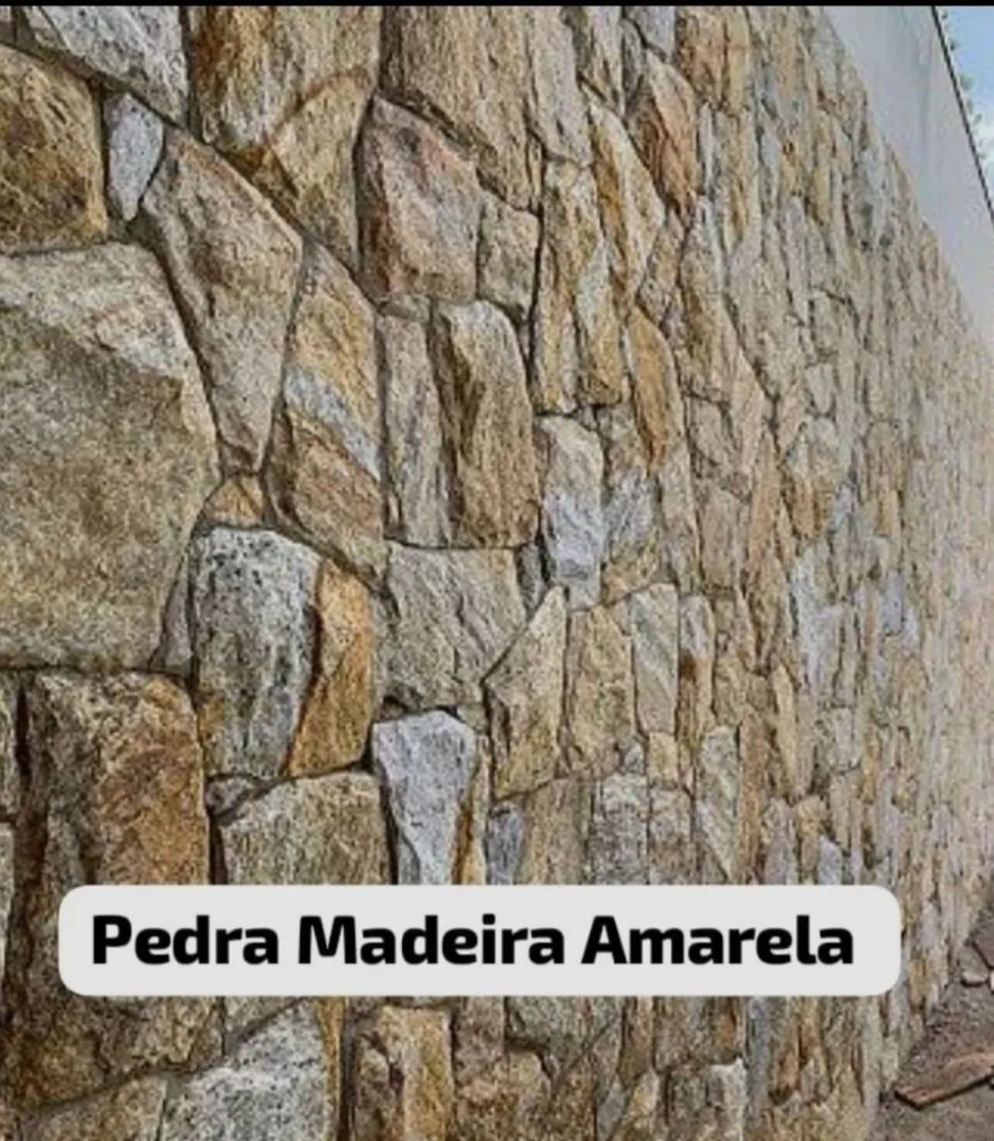 Pedra bruta Madeira Amarelo mesclado 