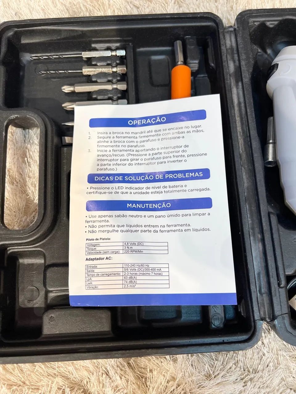 Mini Parafusadeira Luatek - Kit com 47 Peças - Foto 2