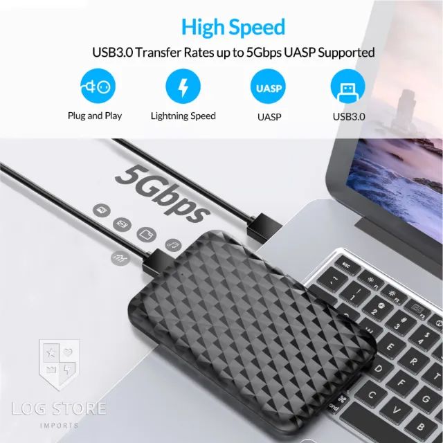 Case Externo para HD/SSD SATA 2.5" USB 3.0 - Modelo 2520 - Orico Com cabo USB 5Gbps - Foto 6