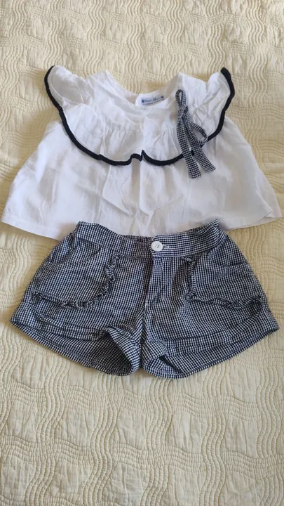 Desapego Conjunto Blusa e Shorts para Bebê