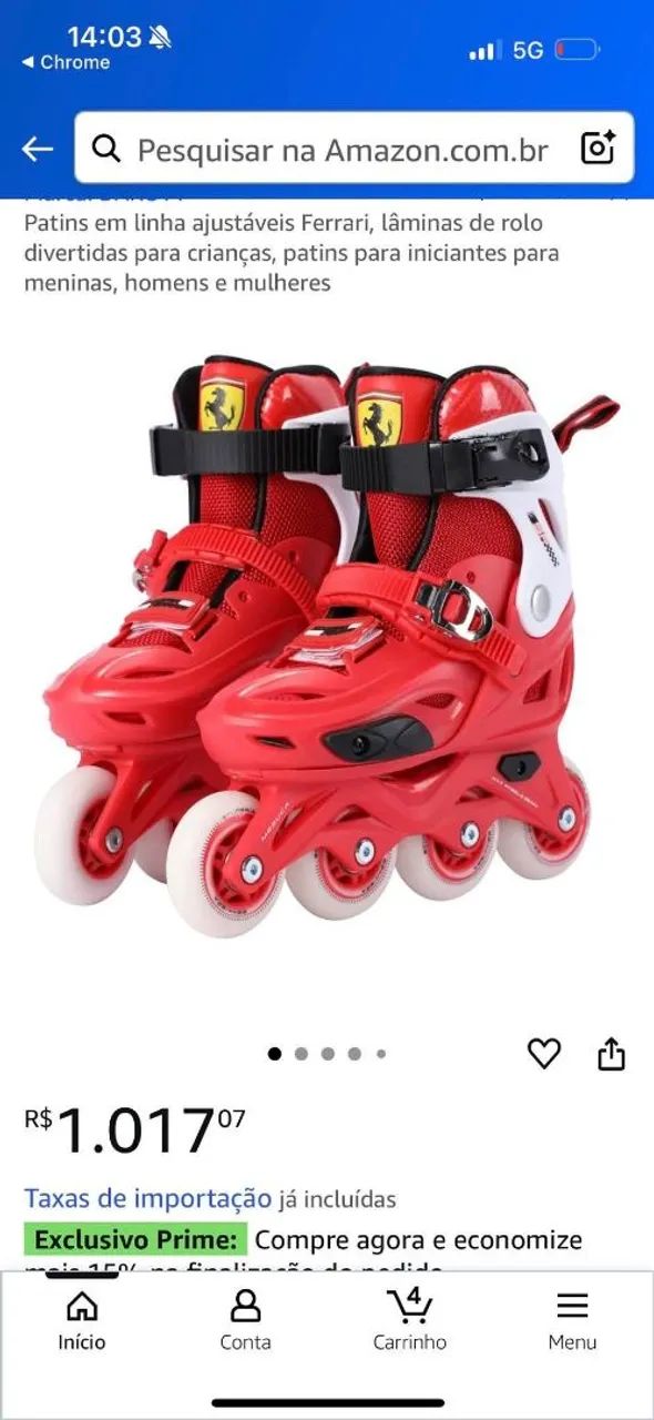 Patins Ferrari até 36 - Foto 2