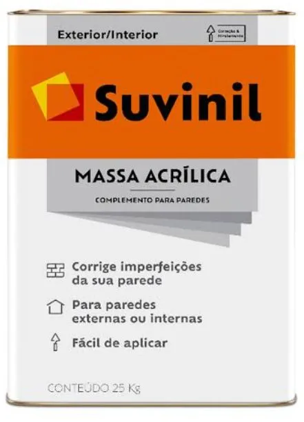 Massa Acrílica Suvinil 25kg - Exterior/Interior