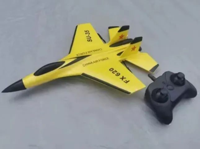 Avião de Controle Remoto Fx620 Amarelo 2.4g - Foto 4