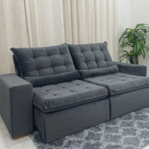 Sofá Retrátil Reclinável 2,30m Viegas l86 - Foto 5