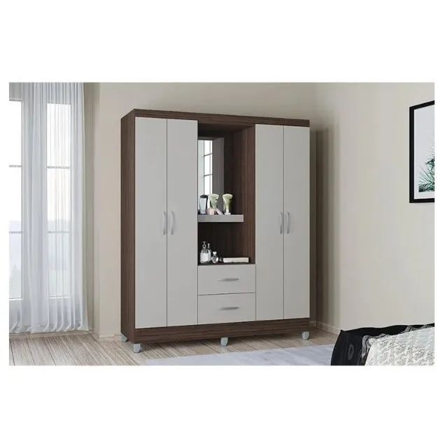 Guarda Roupa 4 Portas 2 Gavetas com Espelho Varios modelos
