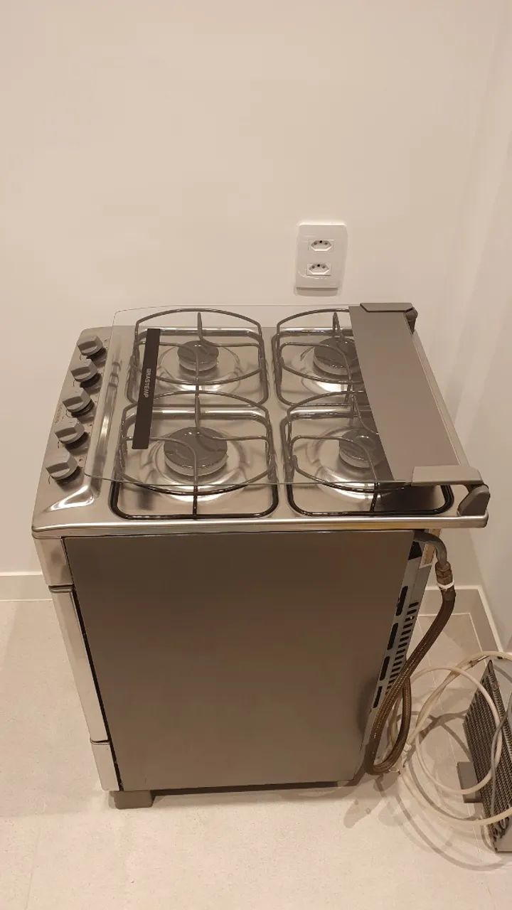 Fogão a Gás Brastemp Ative Timer 4 Bocas (BF750BR), Inox, Acendedor, Gás Natural - Foto 3