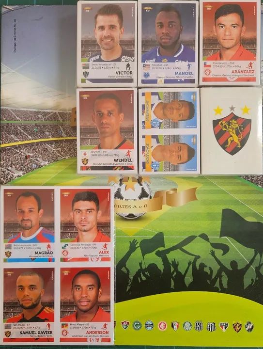Álbum Campeonato Brasileiro 2015 - Capa Normal - Completo - Figurinhas Soltas.