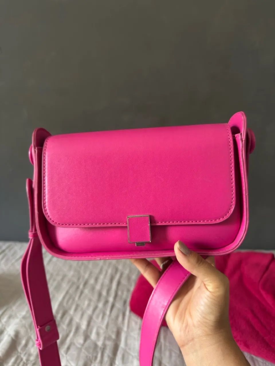 Bolsa de Ombro Rosa - Foto 3