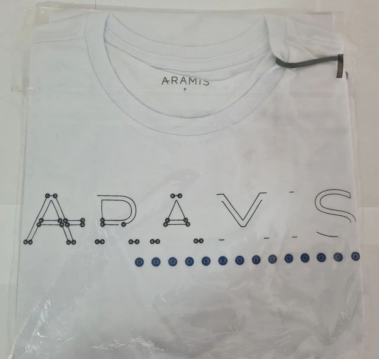 Camiseta Aramis Branca - P - Nova, 100% Original 