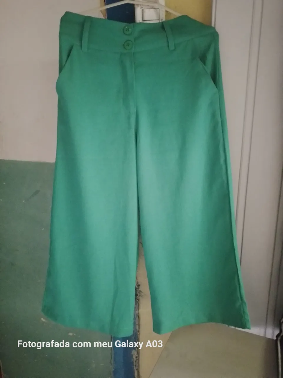 Calça Feminina Verde Pantalona