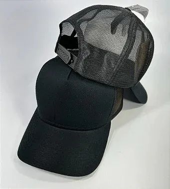 BONÉ LISO SARJA PRETO TELA PRETO