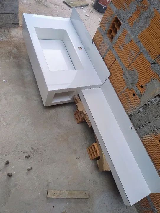 Pia e nicho de porcelanato 