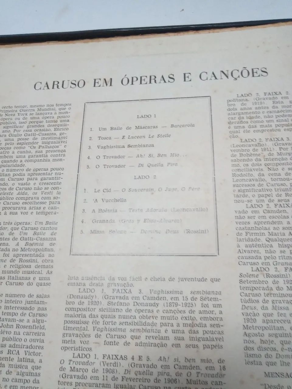 Álbum de ópera de CARUSO - Foto 5