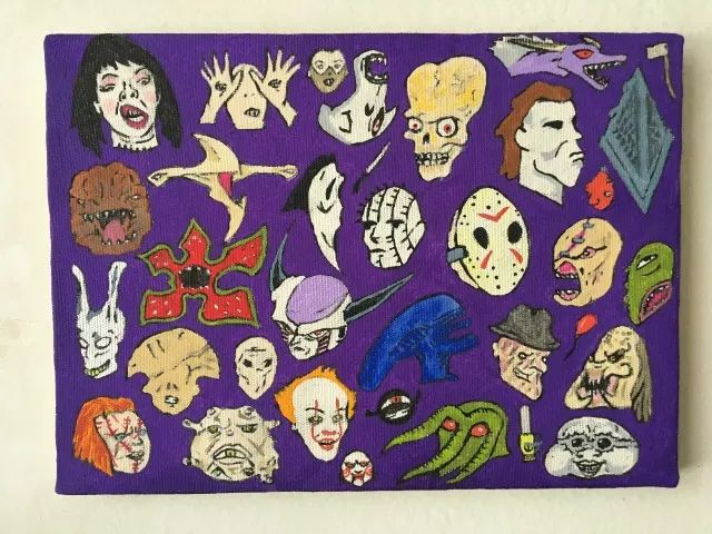quadro personagens de terror
