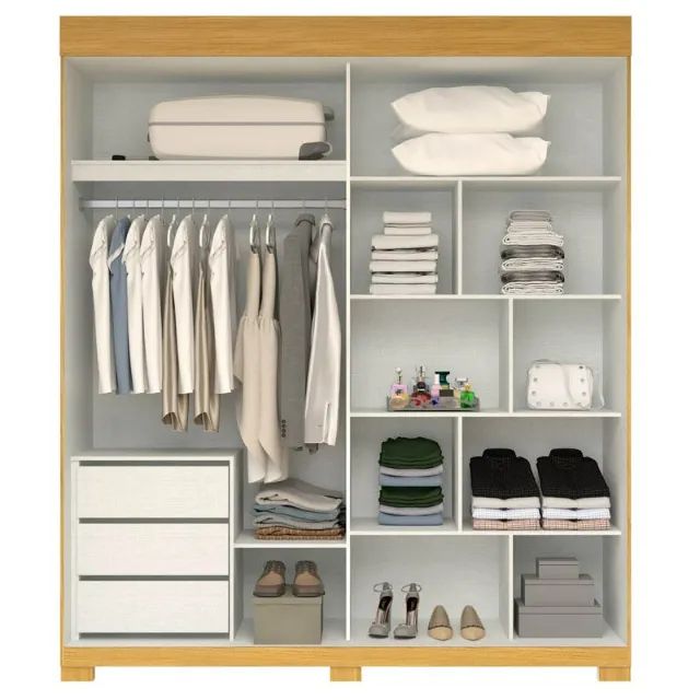 "Qualidade e Design: Roupeiro Heloísa em MDF com Espelho e 1,80m de Largura"       - Foto 2