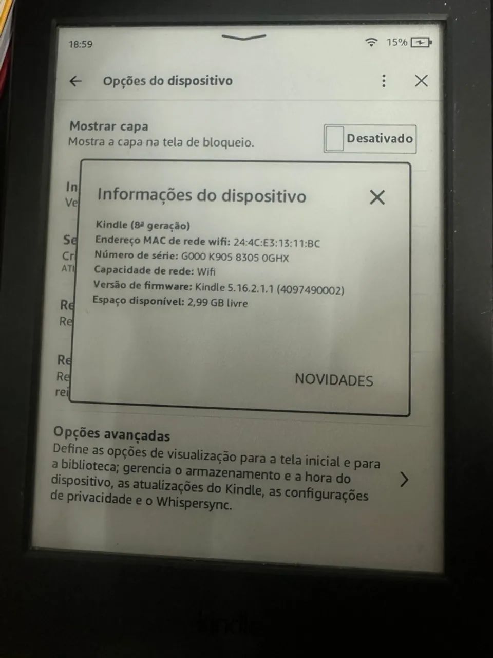 Kindle 8º geração - Foto 2