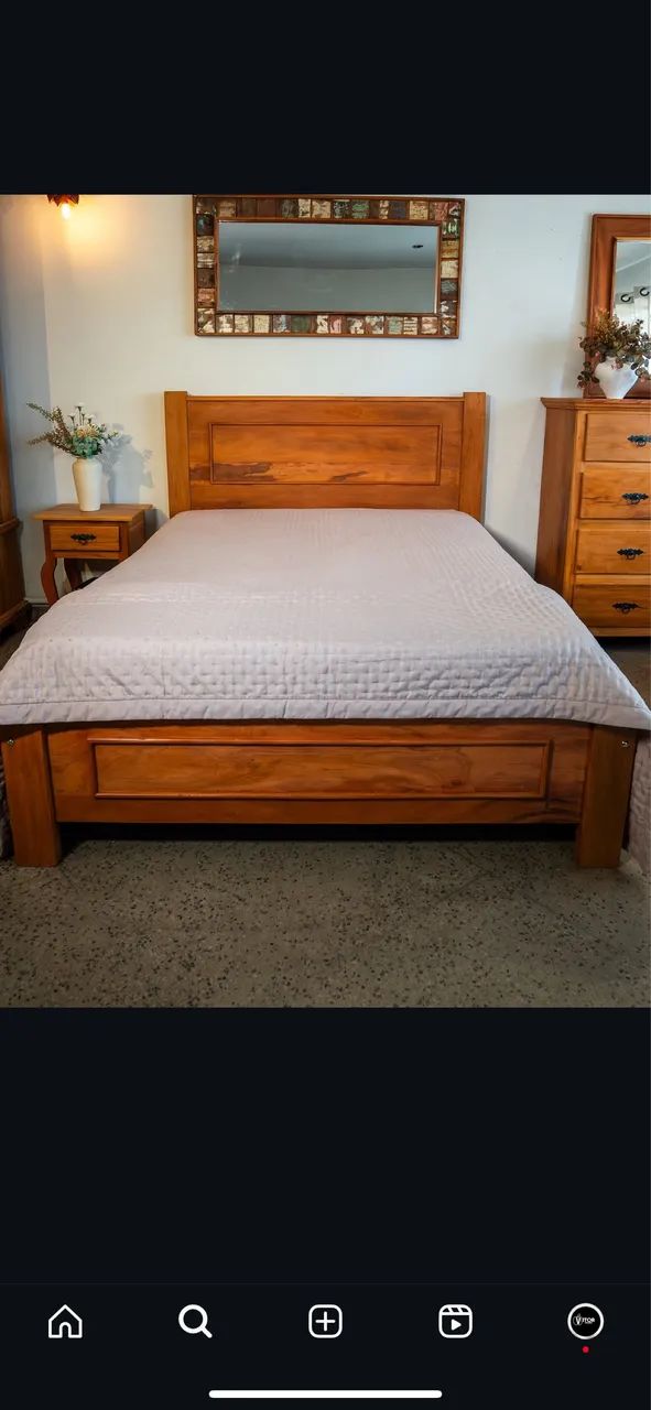 Cama em madeira peroba rosa  - Foto 2