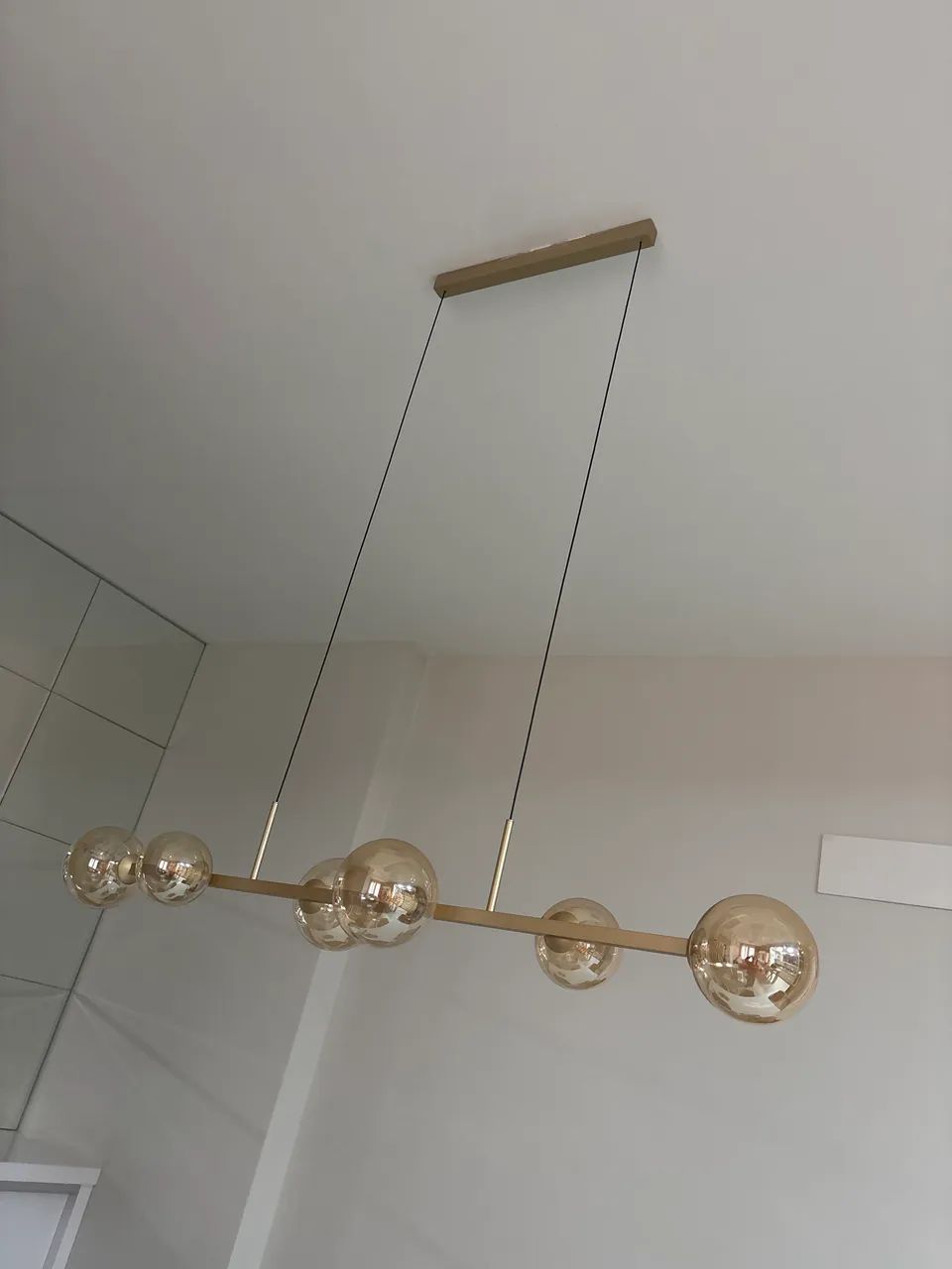 Pendente âmbar/dourado