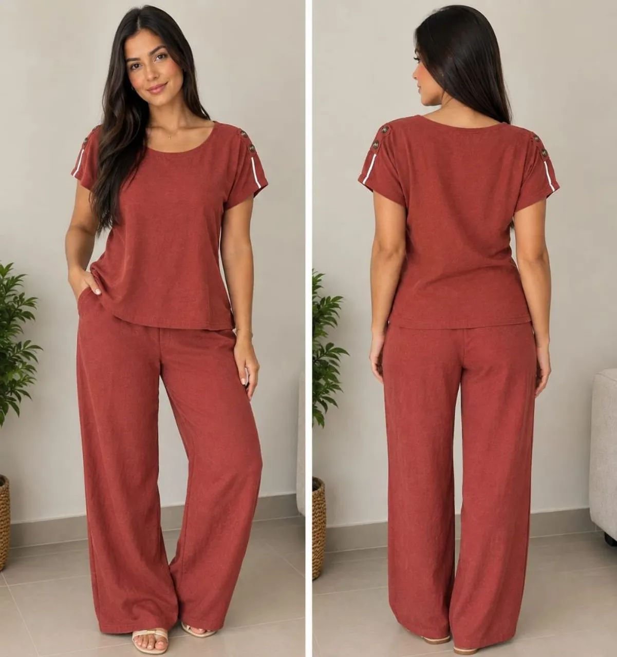 Conjunto calça e blusa 