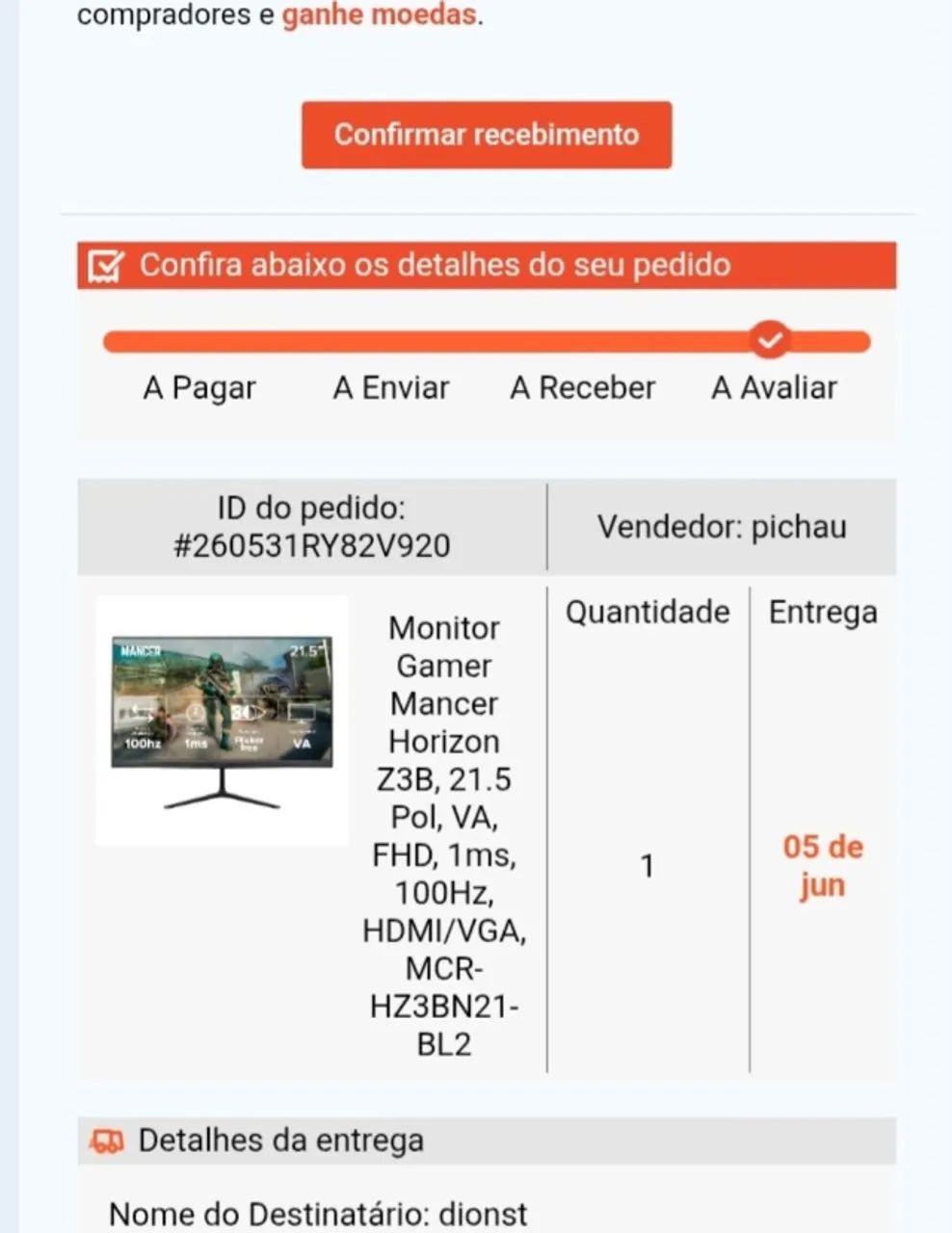 Monitor Mancer 21.5'  100Hz - Foto 5