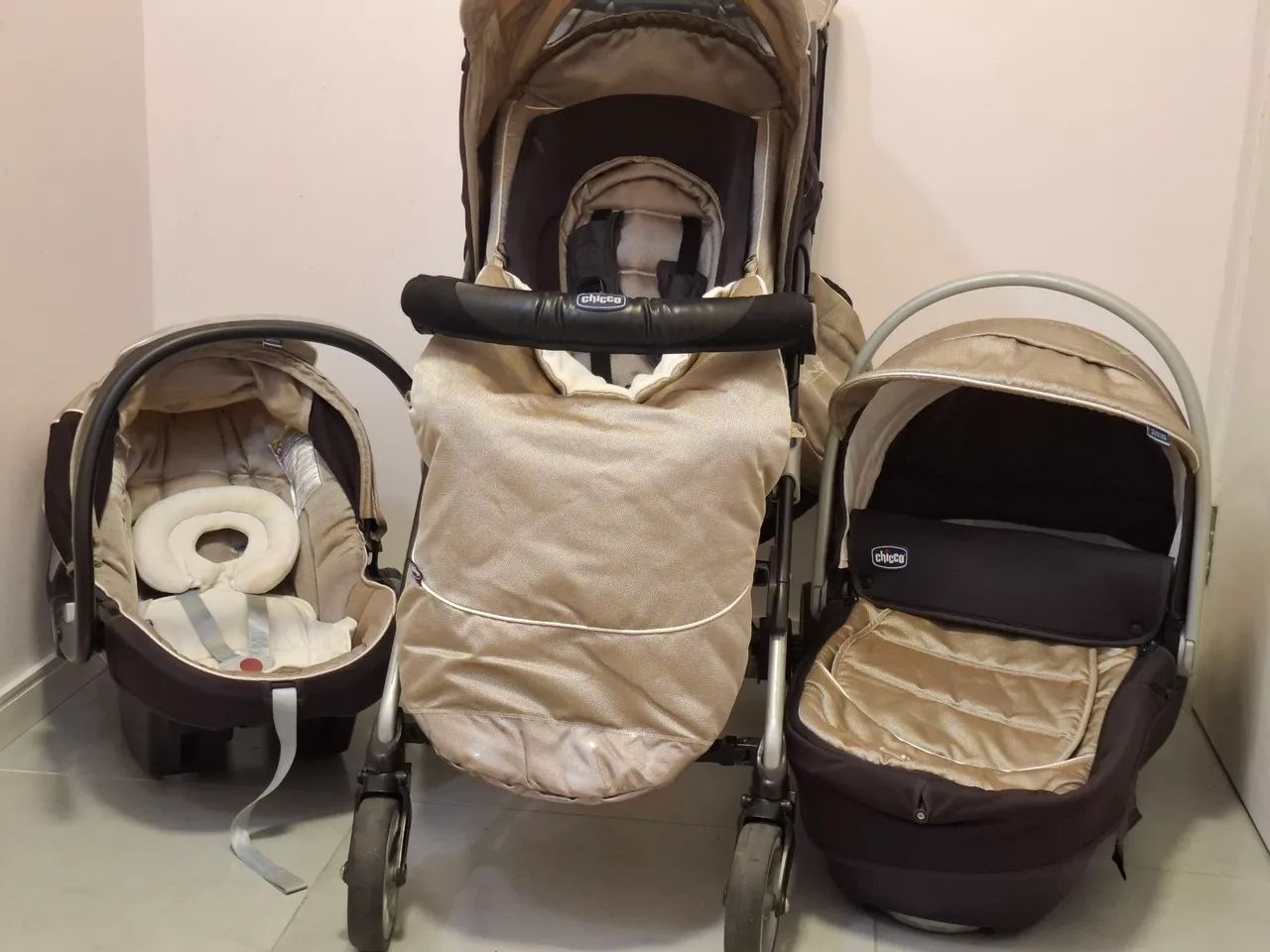 Carrinho de bebê 3 em 1 Chicco - Foto 2