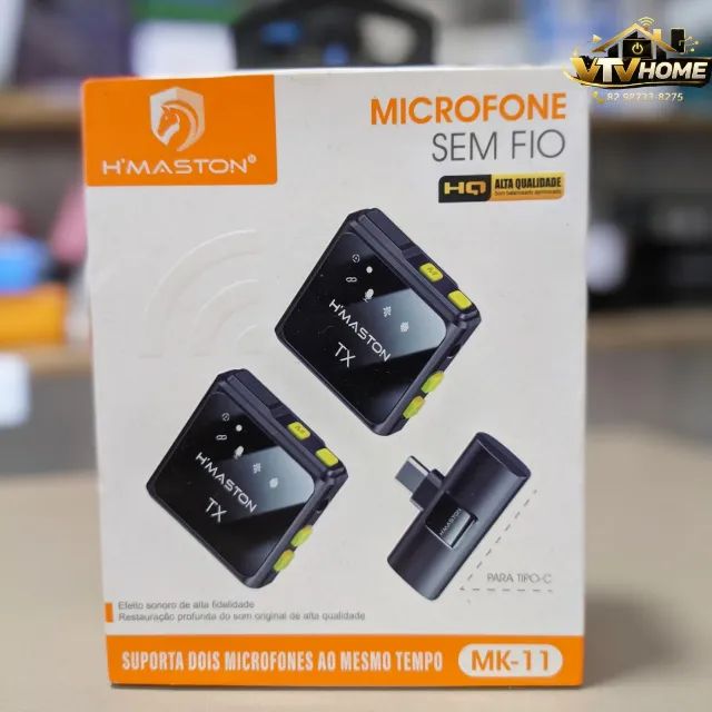 Microfone Lapela Hmaston Duplo + Entrega Grátis  - Foto 2