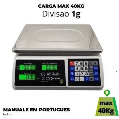 Balança Digital 40kg 1g Eletrônica Precisão