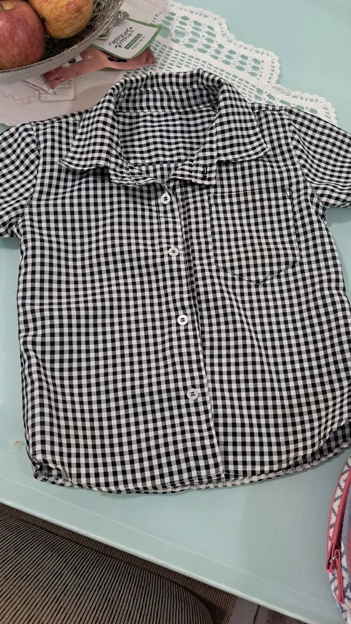 Camisa xadrez  infantil 