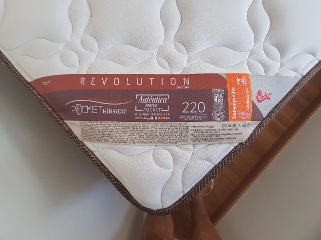 Conjunto cama box Queen Size com colchão Castor super novo - Foto 3